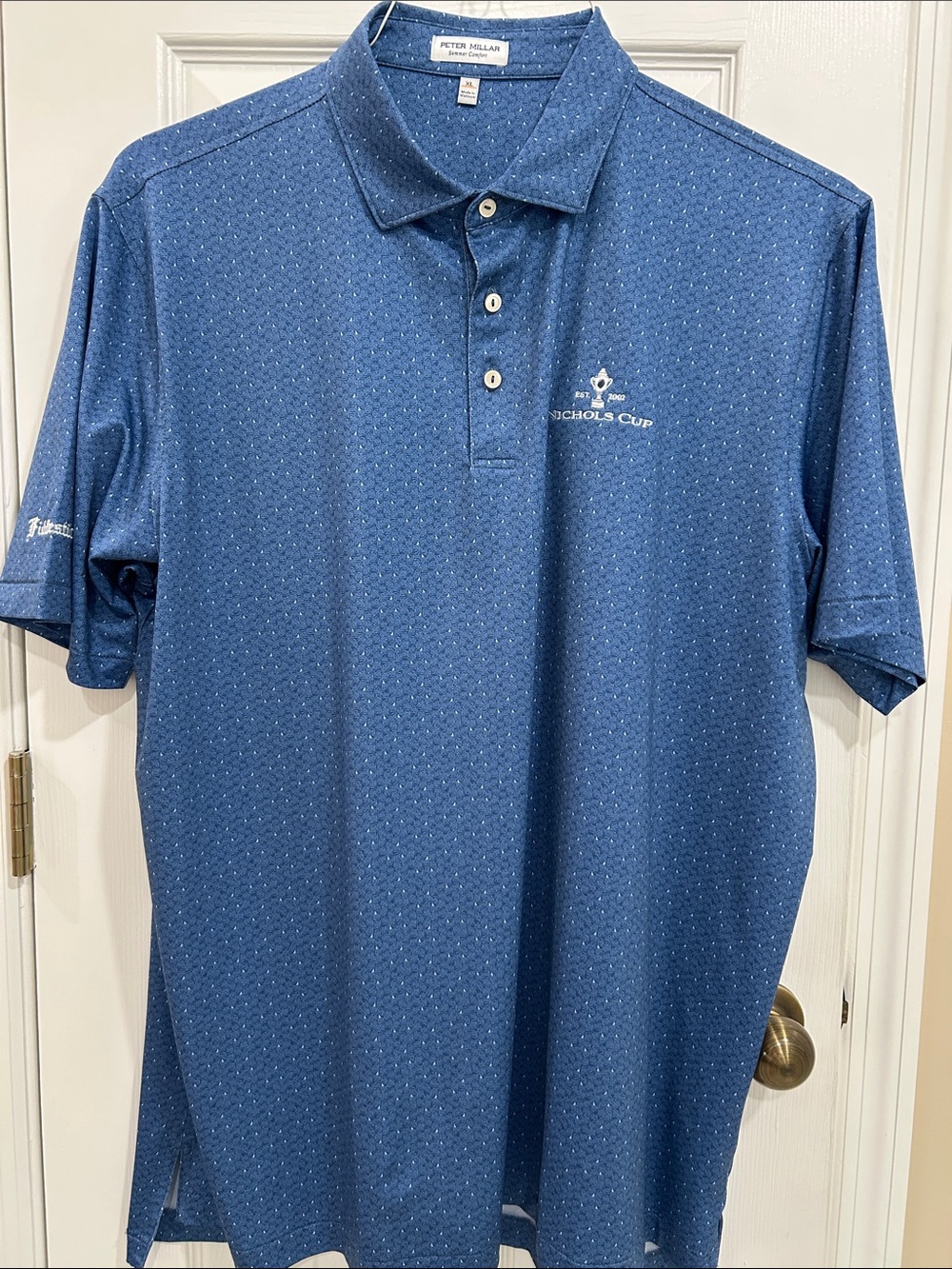 Peter Millar Blue Microdot Performance Polo